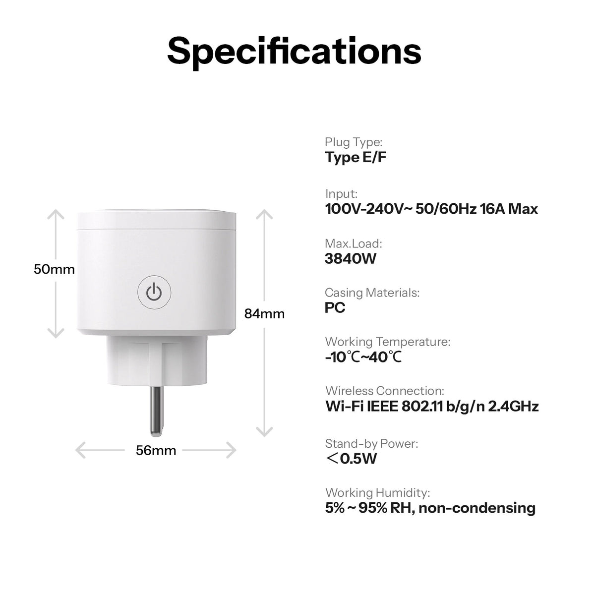 SONOFF iPlug Gen2 S61s Matter Over Wi-Fi Smart Plug (S61STPF)